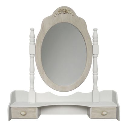 Огледало Melody Hm7004.02 бяло сиво патина 70x17x69.50 см.