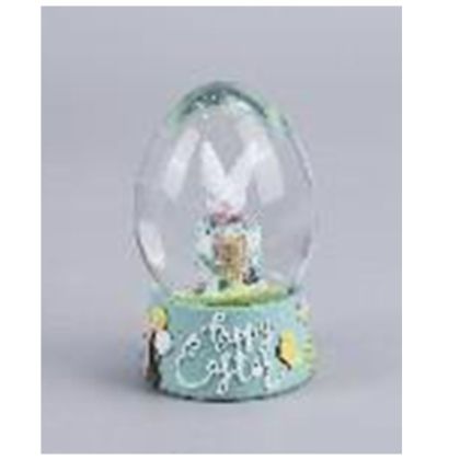 Полирезинова водна топка със заек в розов цвят 7x7x11 см