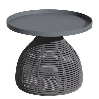 ПОМОЩНА МАСА КРЪГЛА DRISCOLL HM6477.01 СИВ АЛУМИНИЙ И ВЪЖЕ Φ55X45HCM.