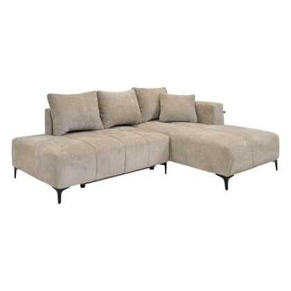 РАЗТЕГАТЕЛЕН ДИВАН JASPER, ДЕСЕН ЪГЪЛ, БЕЖОВ, ПЛАТ 255X170X90СМ