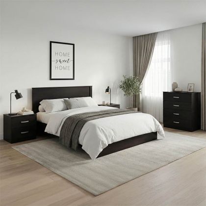 СПАЛЕН КОМПЛЕКТ ATHOS WENGE С ЛЕГЛО 140X200 СМ, КОМПЛЕКТ ОТ 4 ЧАСТИ