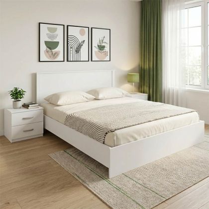 СПАЛЕН КОМПЛЕКТ ATHOS WHITE С ЛЕГЛО 160X200 СМ, КОМПЛЕКТ ОТ 3 ЧАСТИ