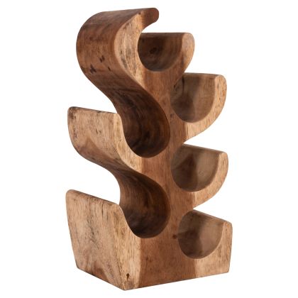 СТОЙКА ЗА БУТИЛКИ 6-МЕСТА DIONY HM9485.11 СУАРОВА ДЪРВЕСИНА - ЕСТЕСТВЕН ЦВЯТ 25X18X50ВСМ.