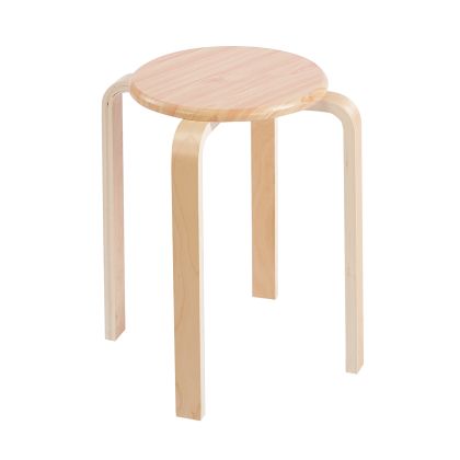 ТАБУРЕТКА HAMILTON-W, ПОДРЕЖДАЩА СЕ, ЕСТЕСТВЕН ЦВЯТ, КРАК ОТ БРЕЗА, СЕДАЛКА ОТ МДФ