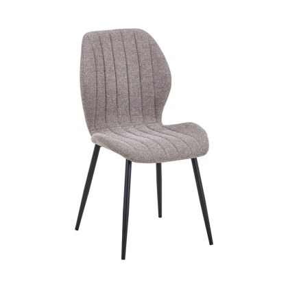 ТРАПЕЗАРЕН СТОЛ FL089 БЕЖОВ ПЛАТ С ЧЕРНИ МЕТАЛНИ КРАКА 47X55X87СМ