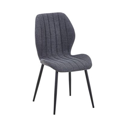 ТРАПЕЗАРЕН СТОЛ FL089 СИВ ПЛАТ С ЧЕРНИ МЕТАЛНИ КРАКА 47X55X87СМ