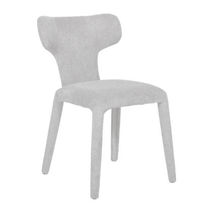 ТРАПЕЗАРЕН СТОЛ VELORIA С ТАПИЦЕРИЯ ОТ ПЛАТ В ЛЕДЕНО СИВО 50X62X80СМ