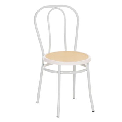 ТРАПЕЗАРЕН СТОЛ, ВИЕНСКИ ТИП - БЯЛ МЕТАЛ С ПОЛИЕТИЛЕНОВА ПОДЛОЖКА