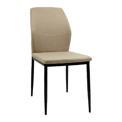 ТРАПЕЗЕН СТОЛ DIAZ HM18346.04 БЕЖОВ ПЛАТ С МЕТАЛНИ КРАКА В ЧЕРНО 41,5X52X87HСМ.