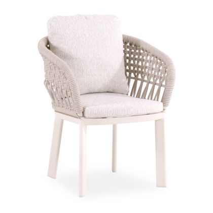 ТРАПЕЗЕН СТОЛ LADRIS SM6399.01, АЛУМИНИЙ, ЦВЯТ СЛОНОВА КОСТ, БЕЖОВ, ВЪЗГЛАВНИЦИ 65X66.5X78HСМ