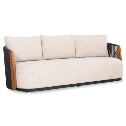 ТРИМЕСТЕН ДИВАН AUGUSTUS SM6458.01 СИВ АЛУМИНИЙ - ВЪЖЕ - ОЛЕФИН 223X85X83СМ