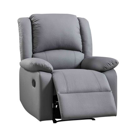 ФОТЬОЙЛ EVA RELAX ЗА ХОЛ, PU ТЪМНОСИВ