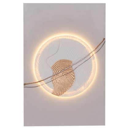 ЦИКЛЕТНА МАСЛЕНА КАРТИНА С LED СВЕТЛИНА ВЪРХУ ПРИНТИРАНО ПЛАТНО 60X90 СМ