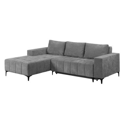 ЪГЛОВ РАЗТЕГАТЕЛЕН ДИВАН BOGOTA ЛЯВ ЪГЪЛ СИВ ЦВЯТ 245X184X80СМ