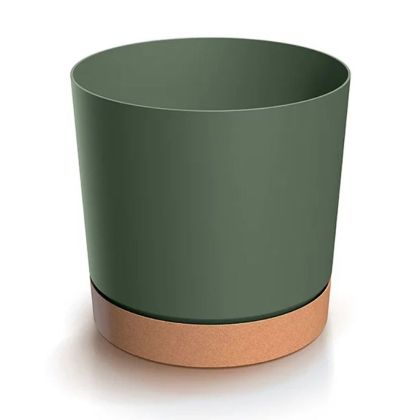 TUBO PM ПЛАСТМАСОВА САКСИЯ, МАСЛИНЕНО ЗЕЛЕН ЦВЯТ, 20X20 СМ