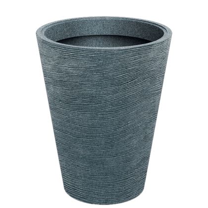 TUBRA КРЪГЛА СРЕДНА ГРАНИТНА ПЛАСТМАСОВА САКСИЯ 48X48X60 СМ