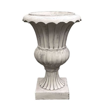 Амфореи от фибъргластило, ваза/саксия, бежова, стара - в75см 1/kib