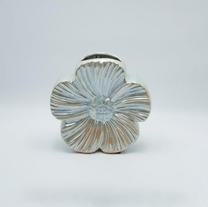 Ваза за цветя керамична синя - бежова 24x8.5x24см