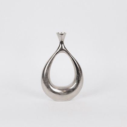 Ваза металик сребърно 23.5x8x36см