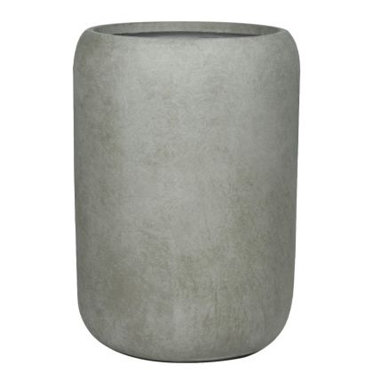 Висока голяма саксия за маса от сива глина - Φ54x76см