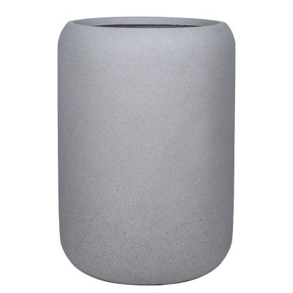 Висока голяма саксия от фибърклай сив гранит, помпа и бъче - Φ54x76см