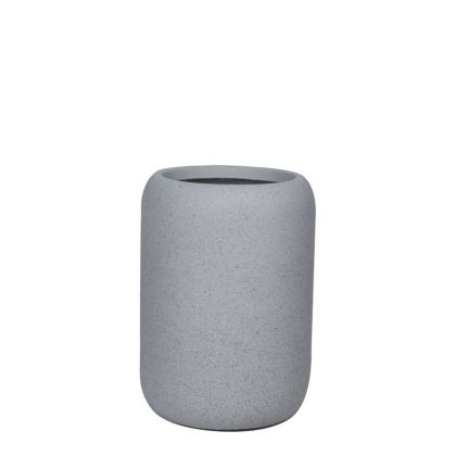 Висока малка саксия от фибърклай сива гранитна помпа с буче - Φ32x45см