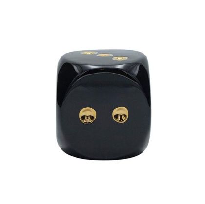 Декоративни зарчета бяло-златни 10x10x9.5см