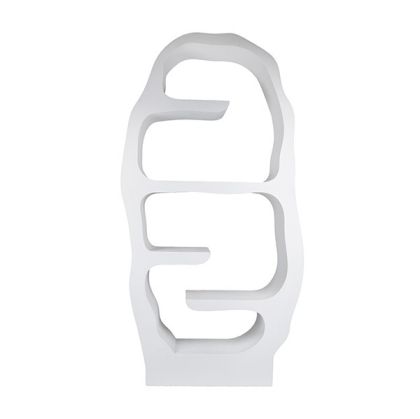 Дървен рафт бял 94x30x190см