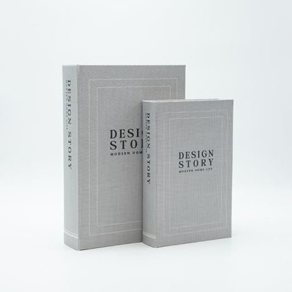 Дървена кутия-книга S/2, светлосиня 30x21x7см / 24x16x5см