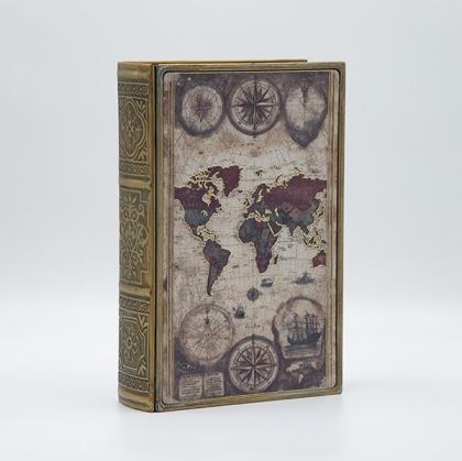 Дървена кутия-книга, кафява, 20x6.8x30см