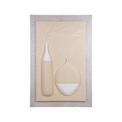 Картина 3d вази бели - бежови 80x120см