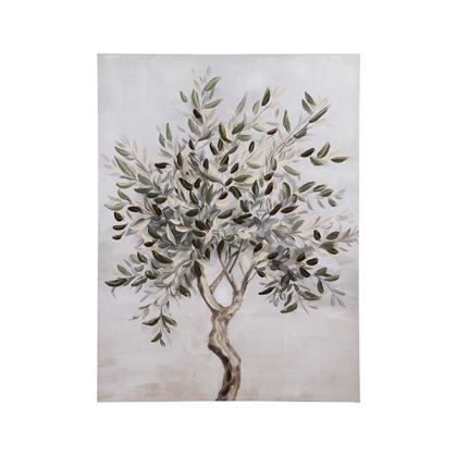 Картина дърво зелен - кафяво - бежово 60x3.5x80см