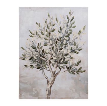 Картина дърво зелен - кафяво - бежово 60x3.5x80см