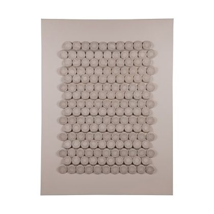 Картина кръгове бели 90x3.5x120см