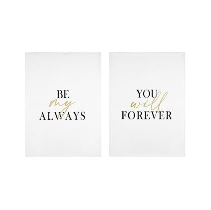 Картина със стихове, S/2, бяло - златно, 50x70см