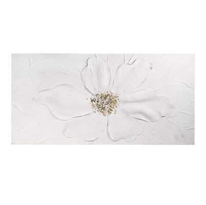 Картина цветя бяло 140x3x70см