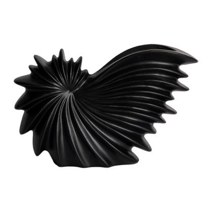 Керамична ваза черна 25.1x1.8x16см