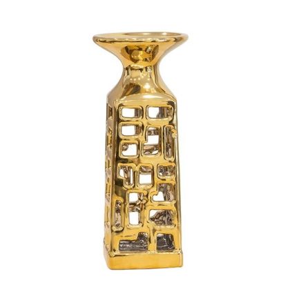 Керамична златна ваза 13x13x29.5см