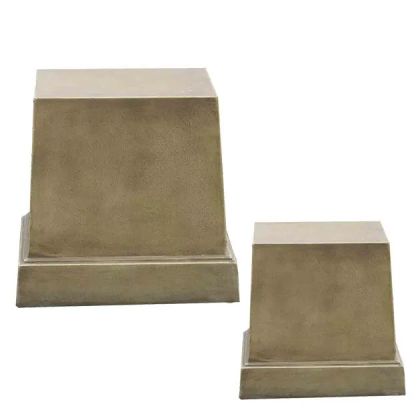 Комплект основи от влакниста глина/2 бежови антични квадратни