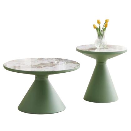 Комплект от 2 холни маси Lynx Hm18316.95, метал с плочка от синтерован камък, категория B