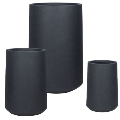 Комплект саксии от фибърклей/3 бучета за въглища р: Φ30x45, м: Φ40x58, д: Φ52x78см 12/pal