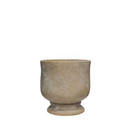 Кръгла кафява стара износена поднос - Φ12x12см 2/18kib