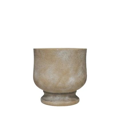 Кръгла кафява стара износена поднос - Φ13.8x13.8см 12/кутия