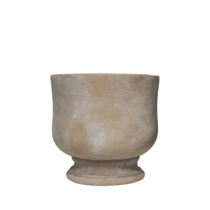 Кръгла кафява стара износена поднос - Φ16x16см 8/кутия