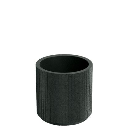 КРЪГЛА ПЛАСТМАСОВА САКСИЯ CORO ЗА ЧЕРНИ ВЪГЛИ 30X30X30 СМ