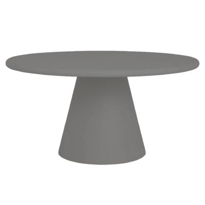 Кръгла трапезарна маса Raiko Hm6573.01 сив фибро цимент Φ130x75hcm