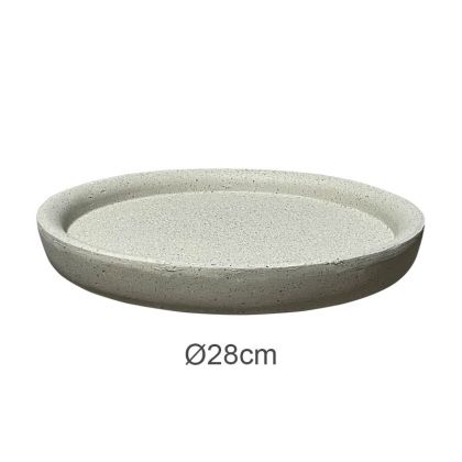 Кръгла чиния от влакна глина, бежово-гранитна, за саксия - Φ25x3.5см 5/кутия