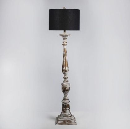 Лампион от полирезин черно-бяла 42x159см