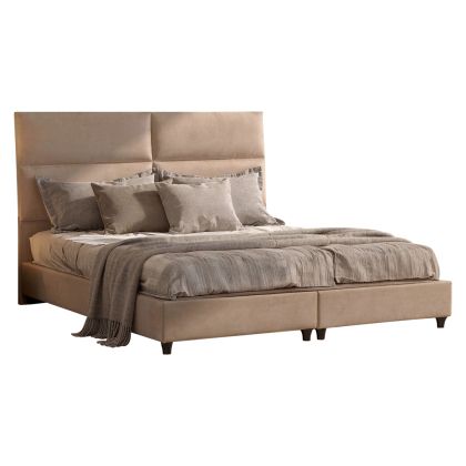 Легло King-size от платов пясъчно бежов Milo Hm628.22 за матрак 180x200см.