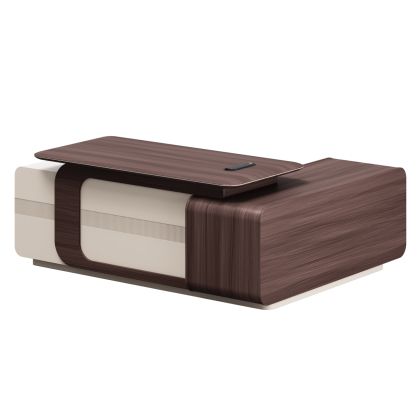 ЛЯВО ЪГЛОВО ОФИС БЮРО СЕРИЯ PRESIDENT HM2147L МЕЛАМИН В ОРЕХ-БЕЖОВО 200X160X76ВСМ